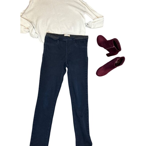 Altar'd State Pull On Skinny Stretch Dark Wash Denim Legging Size Medium - Picture 2 of 6